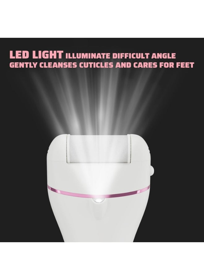 Generic ElectricCallus Remover for Feet, 16-in-1 Professional Pedicure Tools Foot Care Kit, Foot Scrubber Electric Feet File Pedi for Hard Cracked Dry Dead Skin, 3 Rollers, 2 Speed, Battery Display  - Image 5