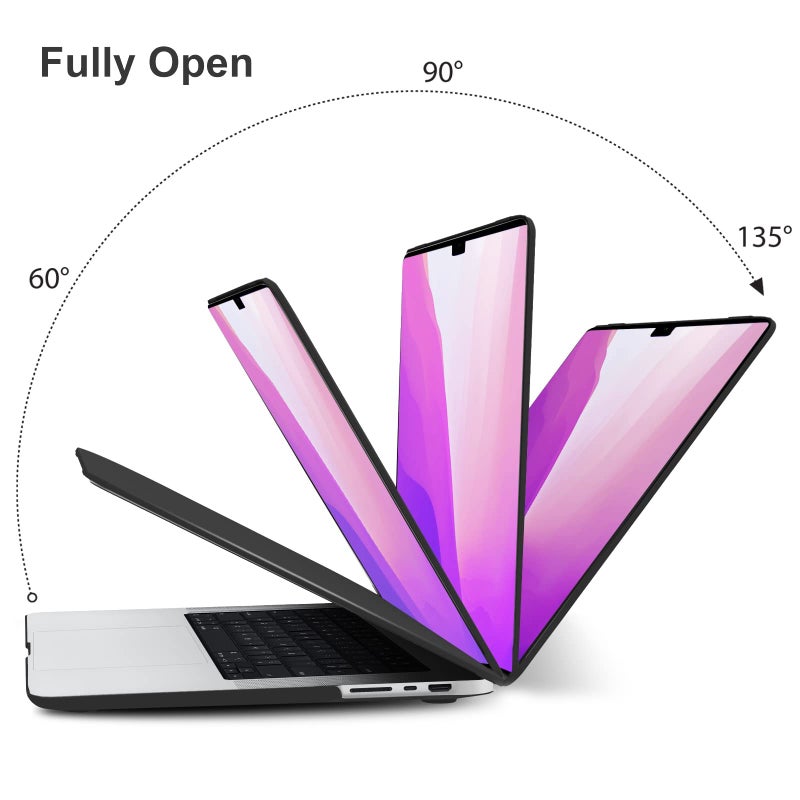 IBENZER Case for MacBook Pro 14 Inch Case 2025 2024 M4 M3 M2 M1 A3112 A3185 A3401 A2918 A2992 A2779 A2442 Pro/Max, HardshellCase &KeyboardCover &ScreenFilm &Type-C(2025-2021),Black,T14BK+2TC - Image 5