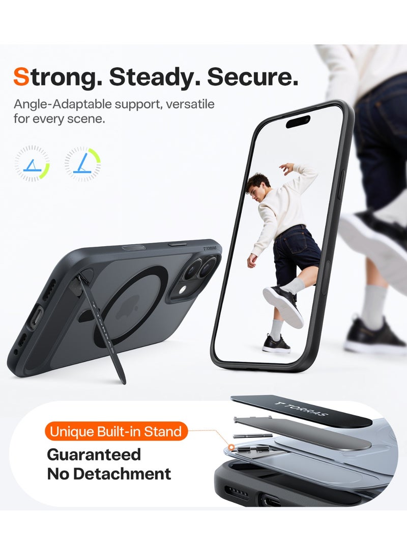 iPhone 17 Case Pstand Series, Built-in Kickstand, MagSafe Compatible, 12FT Military Grade Drop Protection, Slim Protective Cover – - Image 5