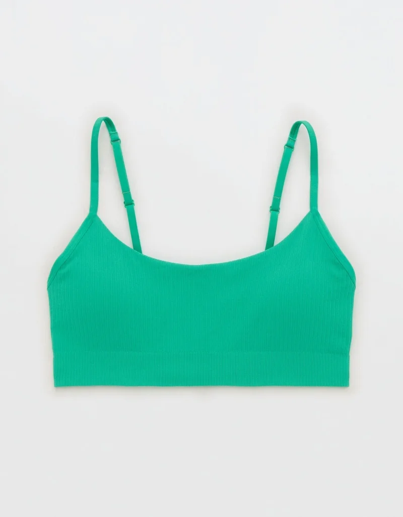 Aerie  Aerie Superchill Seamless Rib Padded Scoop Bralette for Women | Best Price UAE