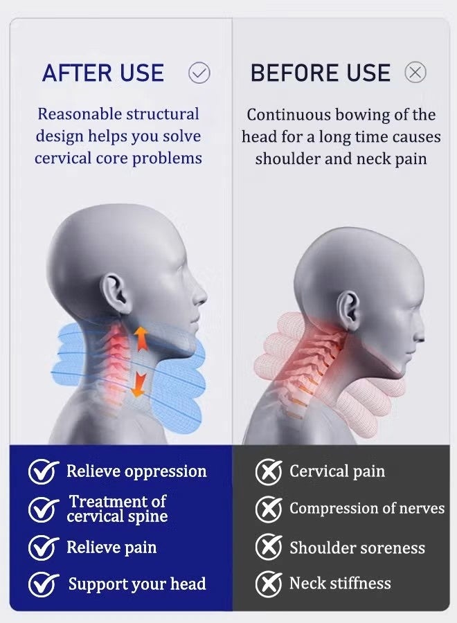Cervical Neck Traction Device – Adjustable Inflatable Neck Stretcher, Neck Brace for Pain Relief, Decompression, and Tension Relief (Grey) - Image 4