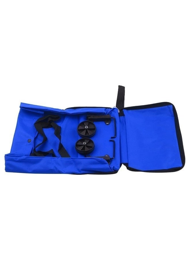 GGEROU Shopping Bag Trolley With Wheels, Shopping Bag Portable Foldable Luggage Bag Multi-Function Oxford Tote bag Shopping Cart,Blue  - Image 5