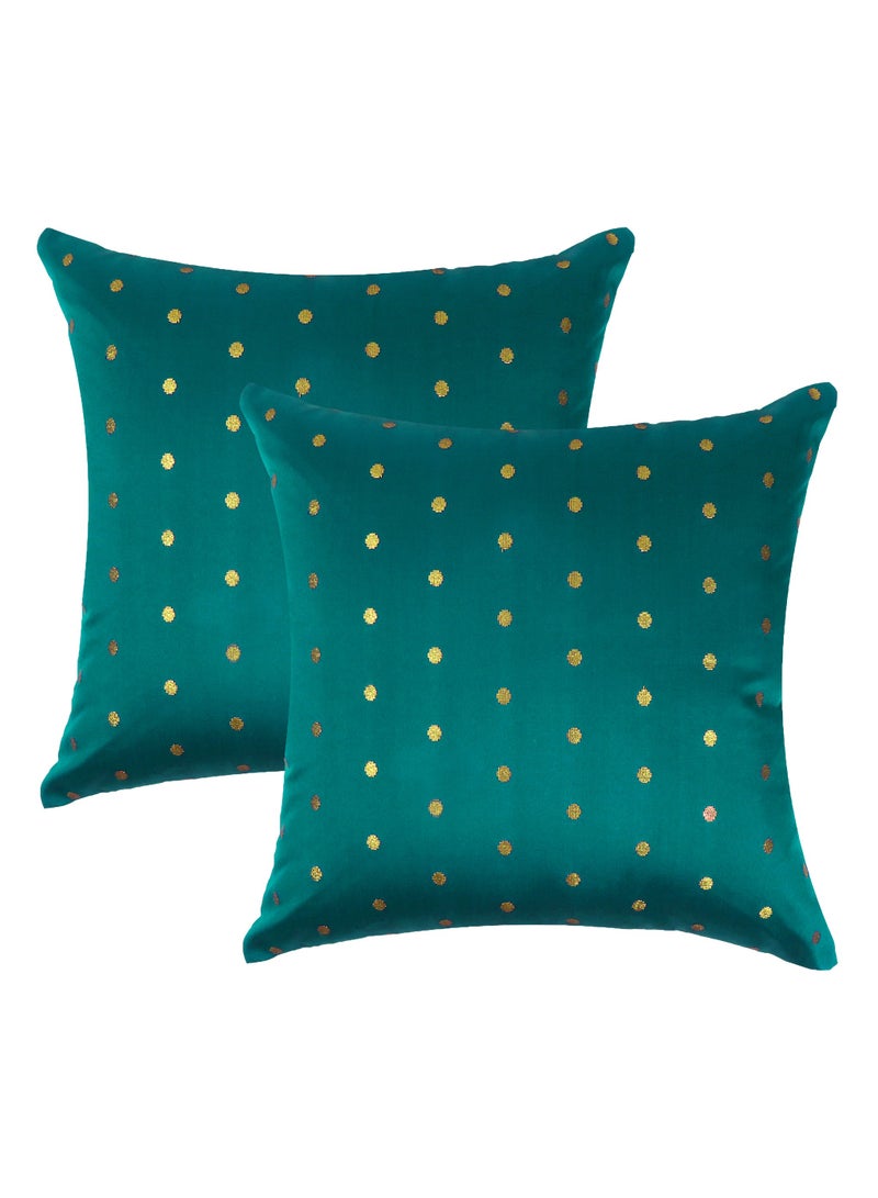 ريارا غطاء وسادة ديكور منزلي مقاس 40 × 40 سم، غطاء وسادة لغرفة المعيشة أو الأريكة أو الكرسي أو السيارة أو المكتب، أزرق سماوي غامق  - Image 1