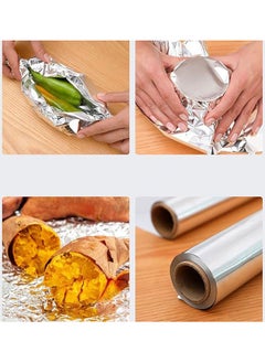 Generic 2-Piece Pack 5M Disposable Food Grade Aluminum Foil Roll  For Grilling, Roasting, Baking, And Food Storage To Preserve Freshness, 30CM Width, Perfect For Kitchen Wrap,Cooking (12micron Thickness)  - Image 5