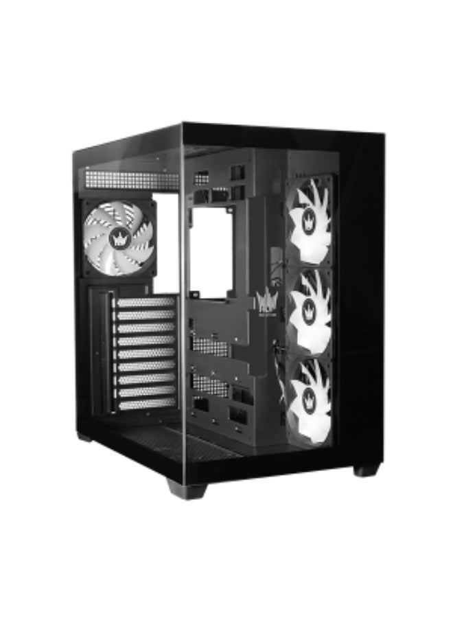 جالاكس كيس كمبيوتر ألعاب GALAX HOF ALLSYNQ ATX Mid-Tower مع لوح زجاجي مقسى، 4 مراوح ARGB، وتصميم شبكي عالي التدفق - Image 3