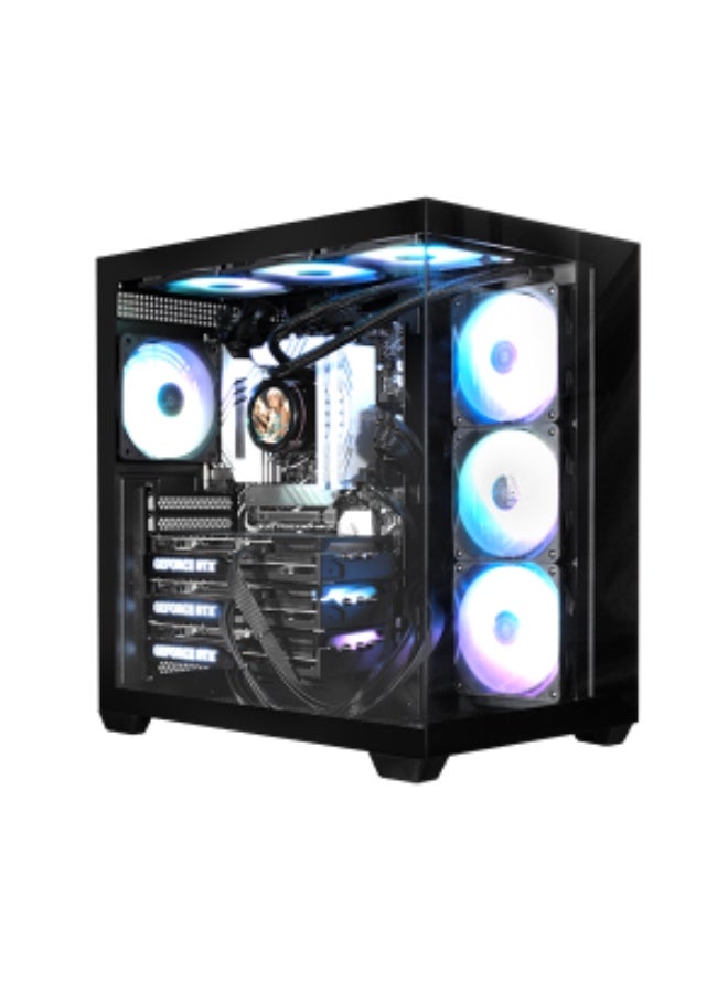 جالاكس كيس كمبيوتر ألعاب GALAX HOF ALLSYNQ ATX Mid-Tower مع لوح زجاجي مقسى، 4 مراوح ARGB، وتصميم شبكي عالي التدفق - Image 5