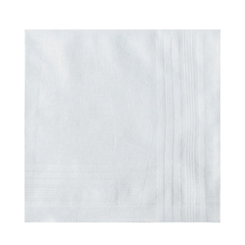 5 Pack Mens White Cotton Handkerchiefs Pocket Squares for Formal Wear - Image 4