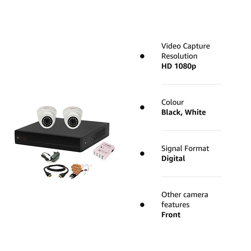 CP PLUS Wired 4 Channel HD DVR 1080p, Indoor Camera 2.4 MP 2Pcs, Combo Set - Image 2