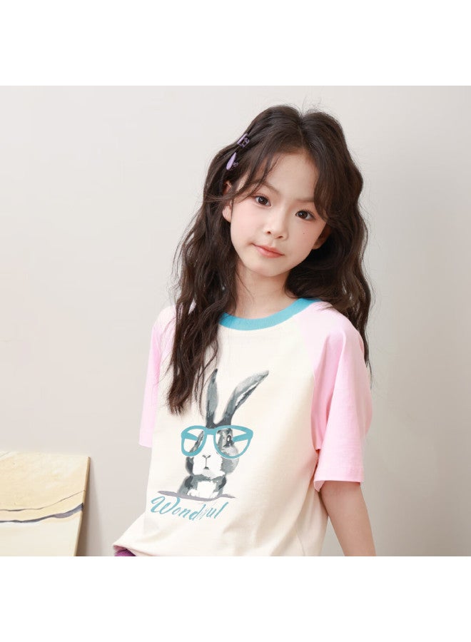 Luson Chen Da Zhu Children's Clothing, Girls' T-shirt Short Sleeve Cool-feeling, Kids Summer New Style, Girls' Trendy Top - Image 5