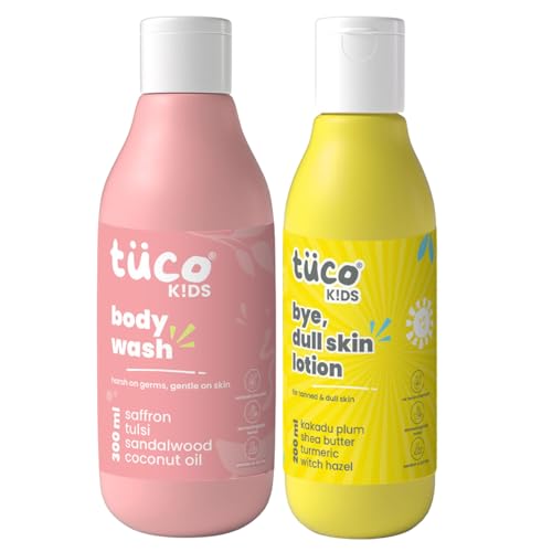 Tuco® Kids Body Wash/Shower Gel, Dull Skin Lotion Combo | Gently Cleanse, Soothe, and Nourish | Ages 2-5, 5-10, 10-15 | SLS/SLES and Paraben Free | 500 ml (Pack of 2) - Image 1
