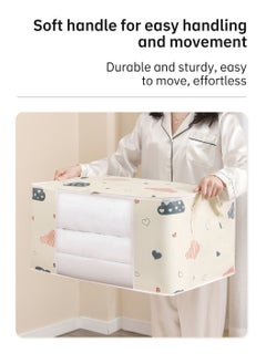 LEOKOR 3-Piece Oxford Fabric Closet Organizer Bag Set With Carry Handles And Clear Window，60*40*30CM  - Image 4
