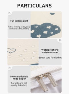 LEOKOR 3-Piece Oxford Fabric Closet Organizer Bag Set With Carry Handles And Clear Window，60*40*30CM  - Image 5