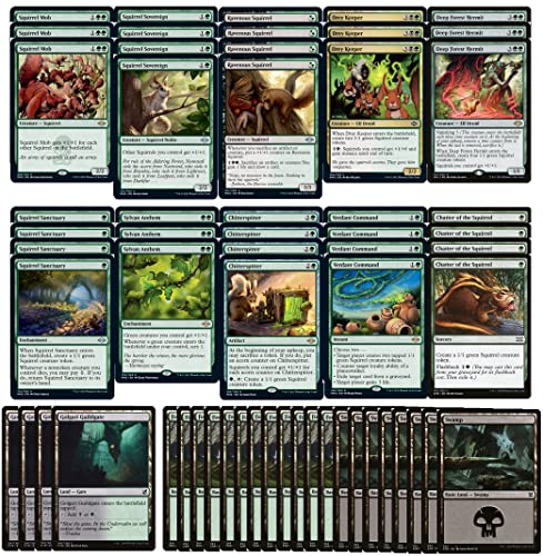 MTG Decks & More Elite Golgari Squirrel Deck  Green Black  Very Powerful  Modern Legal  Custom Built  Magic The Gathering  MTG  60 Card - Image 1