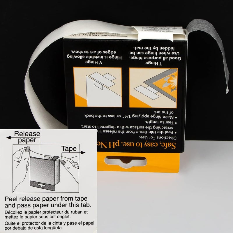 Lineco Self-Adhesive Hinging Tissue - 1 Inch x 35 Feet Dispenser Box for Mounting Art - Image 5