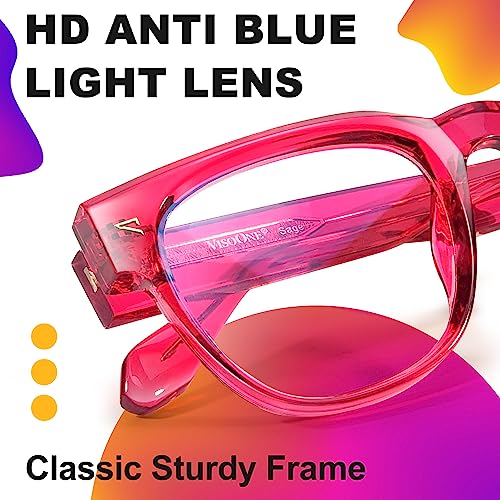 VISOONE Square TR90 Blue Light Blocking Glasses with Anti Glare Computer Glass Woman and Men SAGE - Image 3