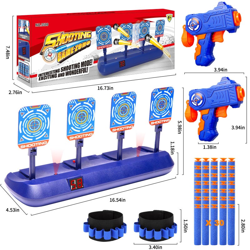 fibevon Targets for Nerf Guns, Electronic Auto Scoring Digital Reset Shooting Target for Nerf Practice, Ideal Gift Toy for Kids, Teens, Boys & Girls - Image 5