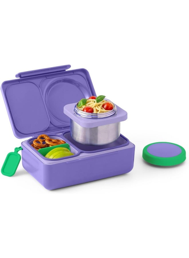 Omielife OmieBox Up Bento Box with Insulated Thermos & Ice Pack, Teal Green - Image 1
