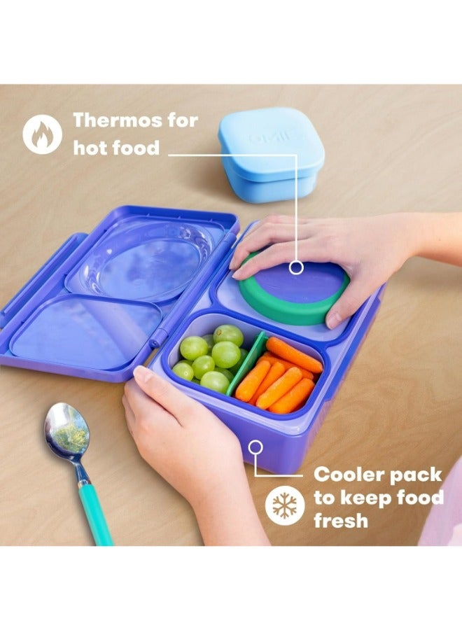 Omielife OmieBox Up Bento Box with Insulated Thermos & Ice Pack, Teal Green - Image 3
