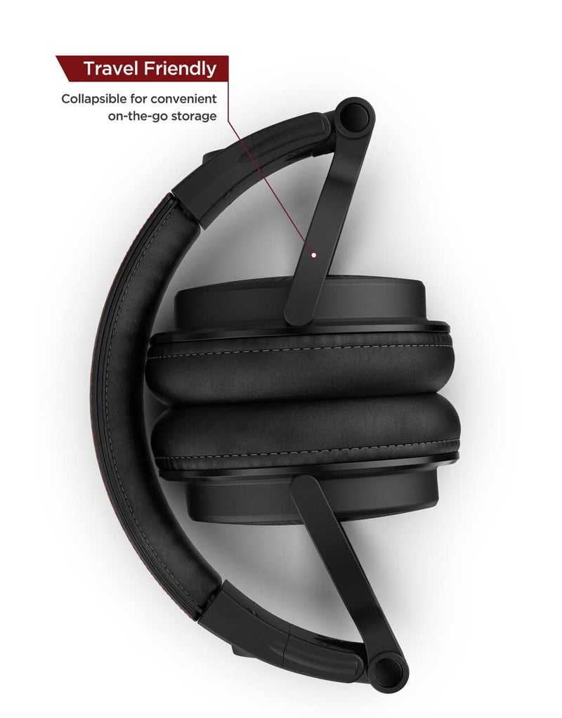 Thore Over Ear iPhone Headphones with Lightning Connector (Apple MFi Certified) – Closed Back Studio DJ Monitor Earphones (50mm Neodymium Drivers) (V200 Black/Red) - Image 3