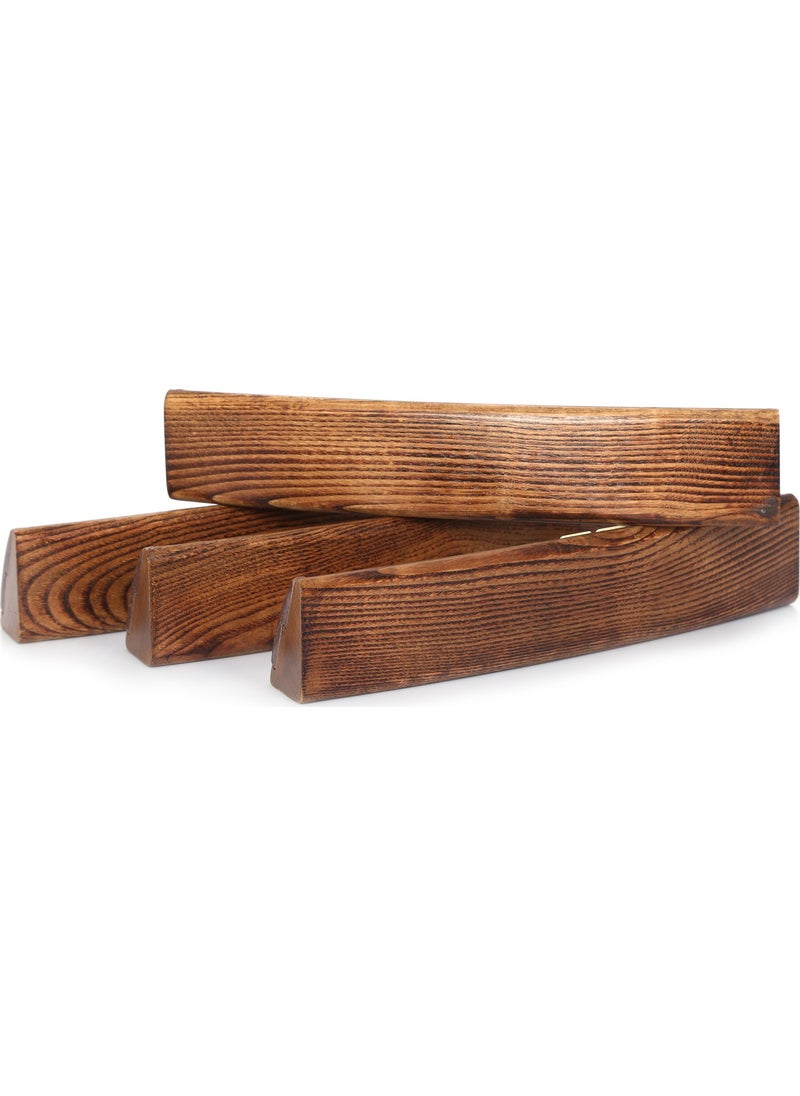 Pusula Oyun - Compass Game Natural Wave Real Wood 101 Oval Okey Game Set Belize - Image 1