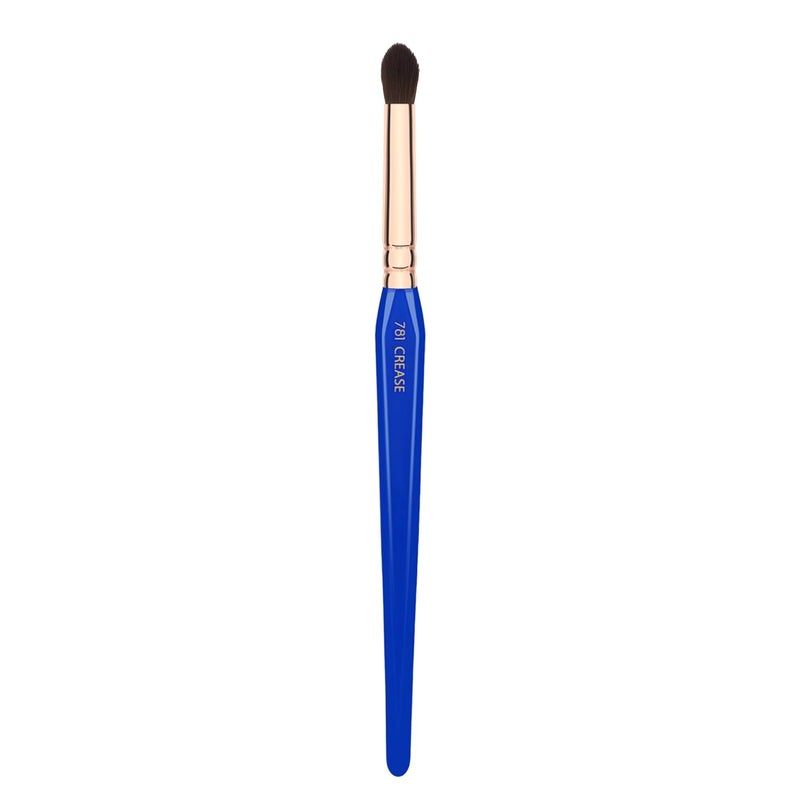 Bdellium Tools Professional Makeup Brush Golden Triangle Series 781 Crease With All Vegan and Soft Synthetic Fibers For Eye Crease Blue 1pc