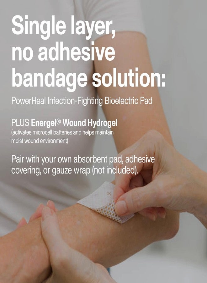 PowerHeal Bioelectric Bandage Kit for Wound Care & Healing – Single Layer No Adhesive Includes Wound Hydrogel, Can Be Cut to Fit – for Cuts, Abrasions, Blisters, Burns – 4-Pack, 2” x 2” - Image 5