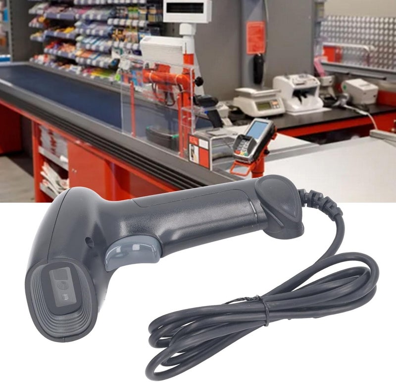 يمنع تلف النقل ماسح الباركود aqxreight USB 1D 2D قارئ QR مع معالج 32 بت ماسح تلقائي للسوبر ماركت والمستودع حساسات ممتازة يقرأ C ماسح الباركود ماسح USB ماسح 1D 2D قارئ الباركود QR هيكل معزز ومتين - Image 3