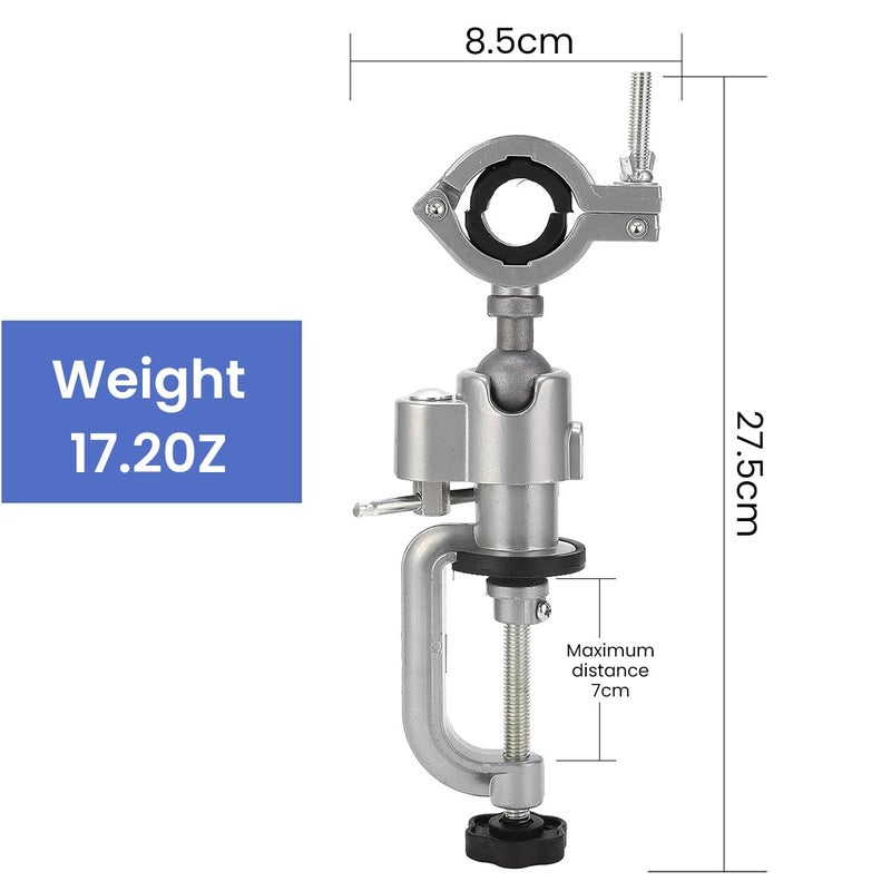 Serplex Small Bench Clamp Vise 360 Swivel Desk Vise Adjustable 3750mm Clamp Range Table Bench Clamp Vise Electric Drill Rack Electric Drill Stand Holder Multifunctional Bracket For Electric Drill - Image 2