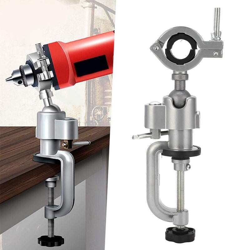 Serplex Small Bench Clamp Vise 360 Swivel Desk Vise Adjustable 3750mm Clamp Range Table Bench Clamp Vise Electric Drill Rack Electric Drill Stand Holder Multifunctional Bracket For Electric Drill - Image 5