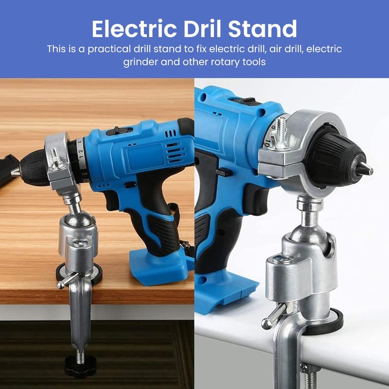 Serplex Small Bench Clamp Vise 360 Swivel Desk Vise Adjustable 3750mm Clamp Range Table Bench Clamp Vise Electric Drill Rack Electric Drill Stand Holder Multifunctional Bracket For Electric Drill - Image 4
