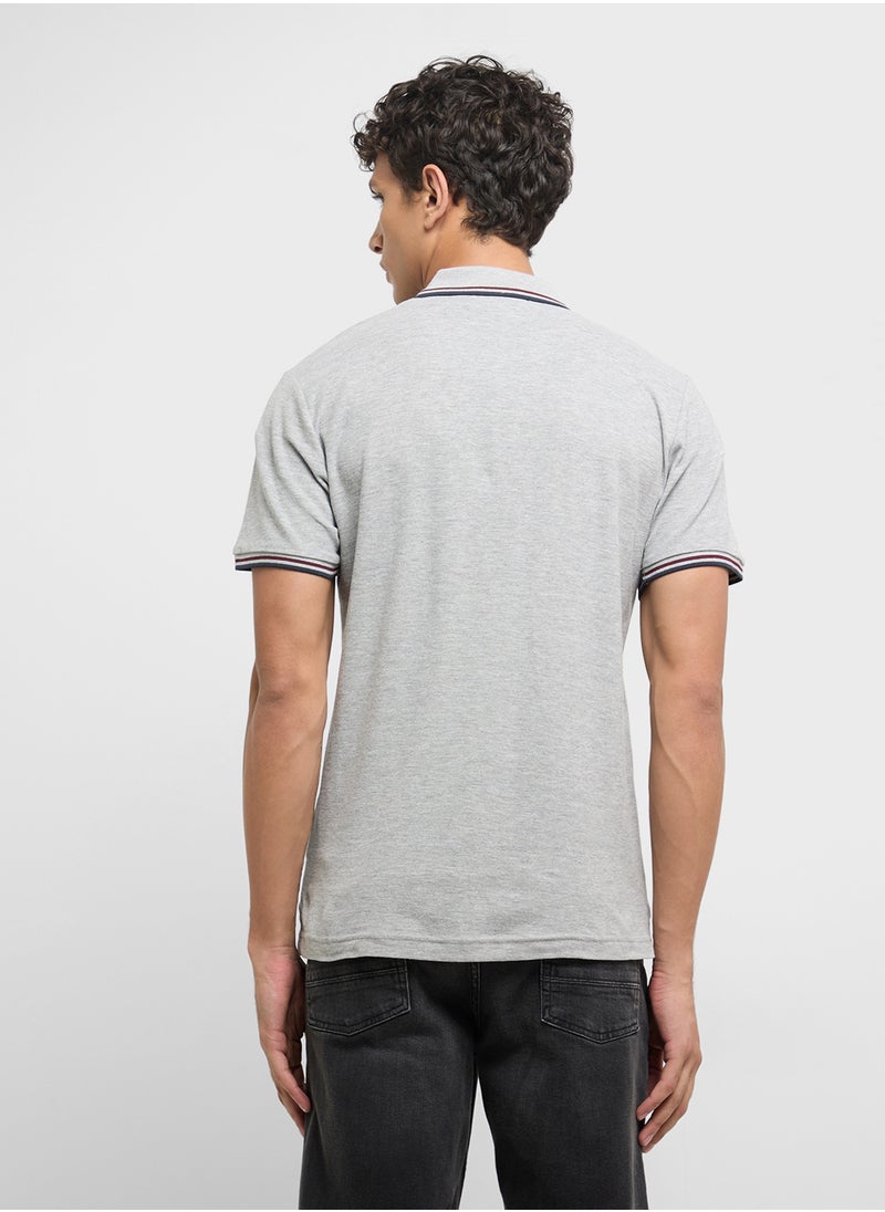 BRAVE SOUL Contrast Polo Shirt  - Image 2
