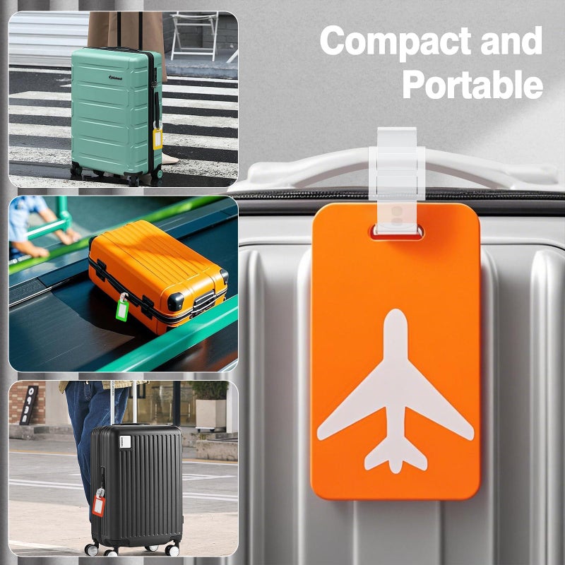 Maromalife 2 Pack Silicone Luggage Tag with Name ID Card Perfect to Quickly Spot Luggage Suitcase, TSA Approved, Luggage Identifiers for Suitcases and Bags, Privacy Protection Travel Suitcase Tags - Image 5