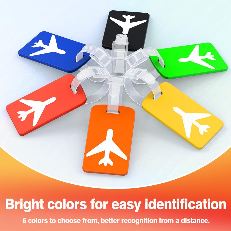 Maromalife 2 Pack Silicone Luggage Tag with Name ID Card Perfect to Quickly Spot Luggage Suitcase, TSA Approved, Luggage Identifiers for Suitcases and Bags, Privacy Protection Travel Suitcase Tags - Image 3