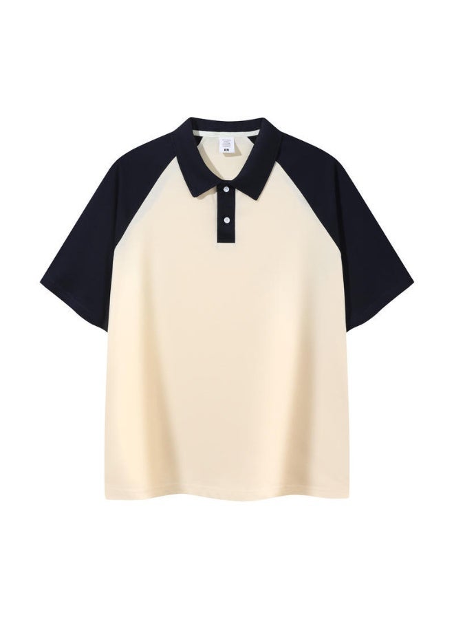 Men's Polo Shirt Summer Casual Half Sleeve Short Sleeve Turn-down Collar Trendy Color Block T-shirt Student Leisure To - Image 1