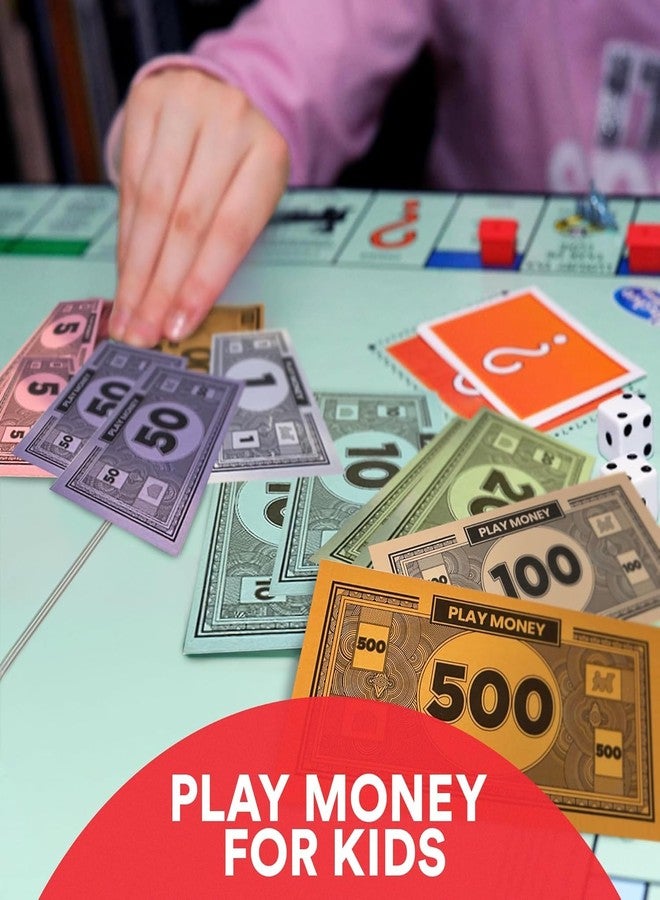Zadin Play Money Compatible for Monopoly Board Game - [UPGRADED] 560pcs of 70 Each Bill Denomination, Double Sides Printing Paper Money for Pretend Play Cashier, Prop Money, Fake Money - Image 4