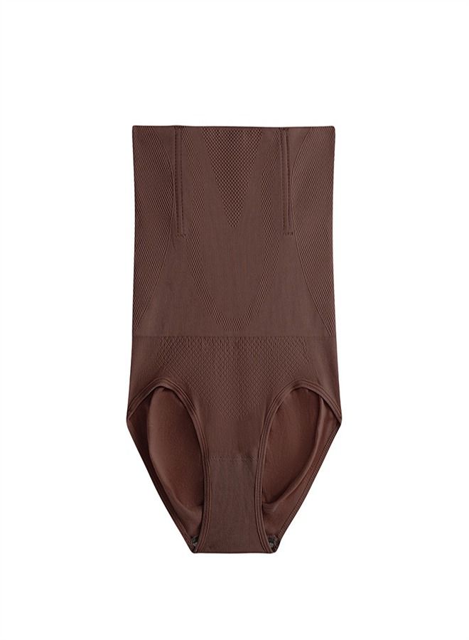 Loquat High Waist Postpartum Corset Pants Brown 