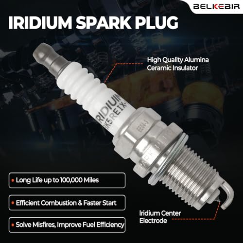 BELKEBIR Set of 4 Ignition Coil Pack & Iridium Spark Plugs Compatible with 1.5L 2001-2009 Toyota Prius, 2007-2018 Yaris, 2012-2019 Prius C, 2000-2005 Echo, 2004-2006 Scion XA XB Replace UF316 C1304 90080-19021 - Image 5