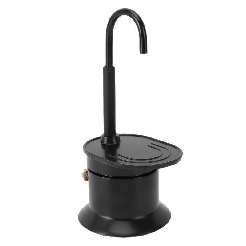 Single Tube Coffee Pot 1 Cup 50ML Aluminum Alloy Single Spout Stovetop Coffee Maker for Camping Outdoor Travel Black - Image 3