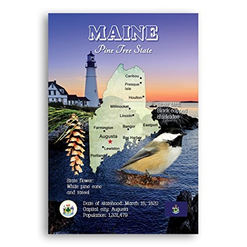 Postcard Fair U.S. State Map Postcard Set of 50. Modern post cards variety pack. Postcards with maps of all fifty states of the United States of America. Made in USA. - Image 5