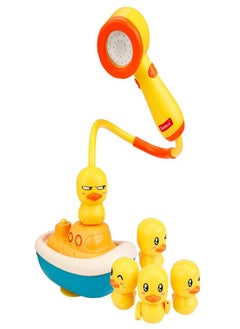 Cute Duck Bath Shower Head Toys Set with Anti-bacterial Filter Water Sprinkler For Kids
