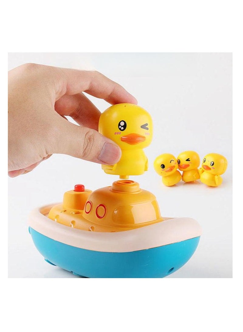 MIXDE - Cute Duck Bath Shower Head Toys Set with Anti-bacterial Filter Water Sprinkler For Kids - Image 1