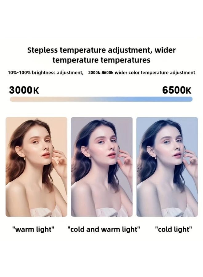 1piece Square Fill Light 3 Modes 9 Brightness Levels Large Battery Studio Streaming - Image 4