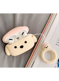Case Cover For Apple AirPods Pro Teddy Dog Bluetooth Headphone Protective Case Off-White