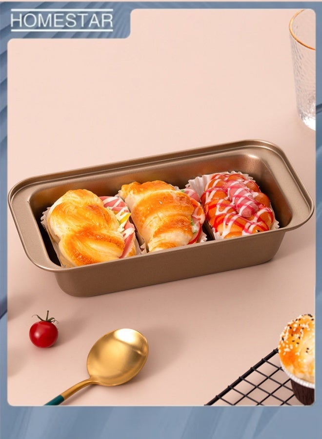 HOMESTAR 5-Piece Nonstick Bakeware Set, Gold Carbon Steel Baking Pans with Springform Cake Pan, Pizza Pan, Square Baking Tray, Loaf Pan & 6-Cup Muffin Tin, Oven Safe Bakeware Kit for Home Baking, Bakers Beginner - Image 3