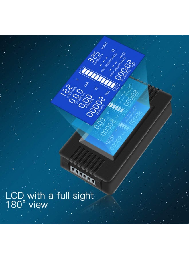 MORNING GROUP DC Multifunction Battery Monitor Meter,0-200V,0-300A (Widely Applied to 12V/24V/48V RV/Car Battery) LCD Display Digital Current Voltage Solar Power Meter Multimeter Ammeter Voltmeter  - Image 1