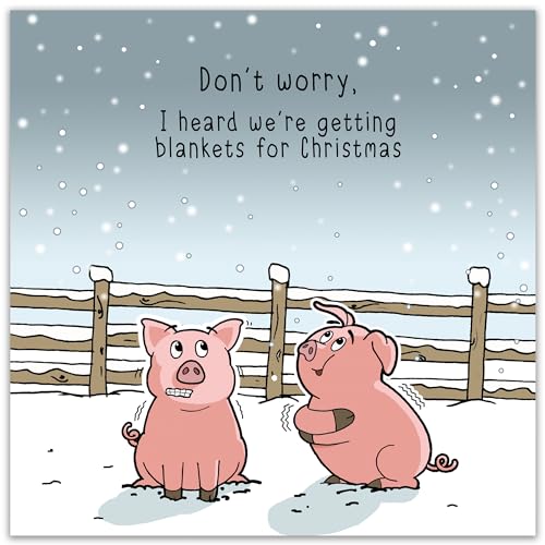 Twizler Funny Christmas Card - Pigs in Blankets - Merry Christmas Card - Humorous Mens Happy Xmas Male - Womens Xmas Female - Image 2