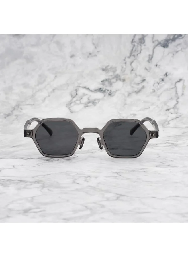 Explicit Poets Explicit Poets Unisex Leon Gray-Gray Stylish Sunglasses, 44EP12
