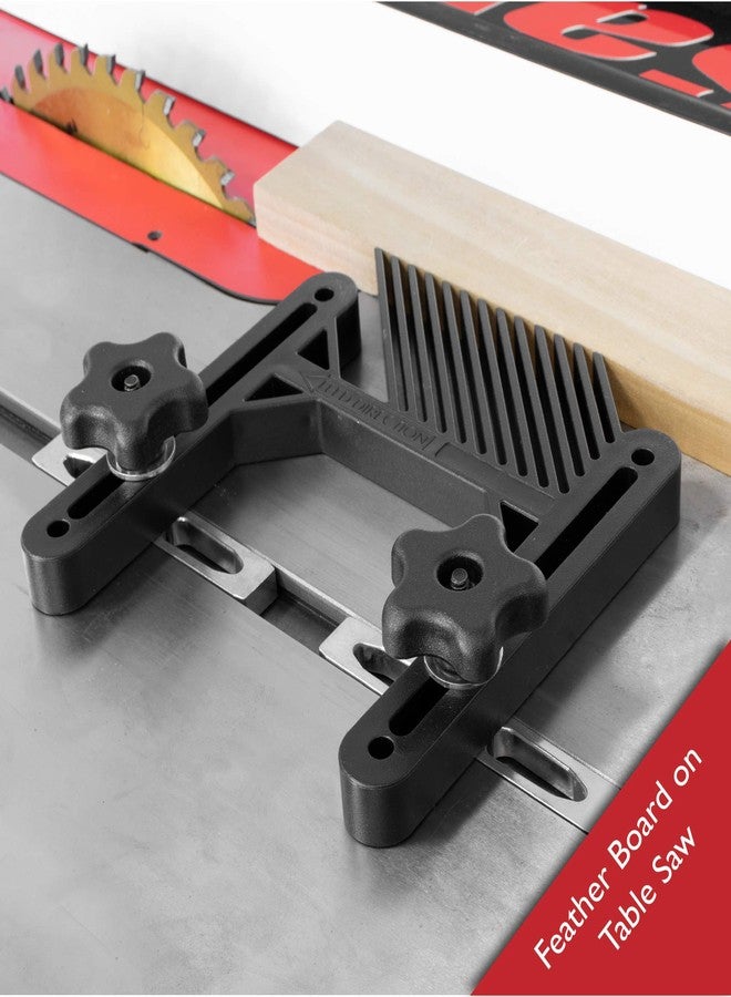 Fulton 4 Piece Woodworking Safety Kit, Table Saw Feather Board, Magnetic Push Stick, Straight & Angled Push Blocks for Table Saws, Router Tables, Jointers, Band Saws, Reduce Kickback, Improve Safety - Image 3