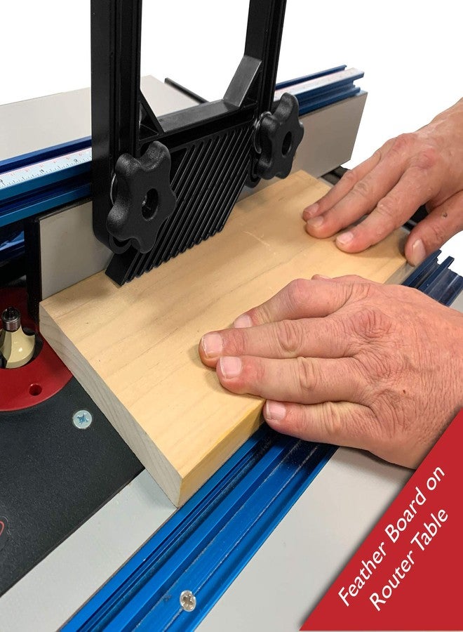 Fulton 4 Piece Woodworking Safety Kit, Table Saw Feather Board, Magnetic Push Stick, Straight & Angled Push Blocks for Table Saws, Router Tables, Jointers, Band Saws, Reduce Kickback, Improve Safety - Image 5