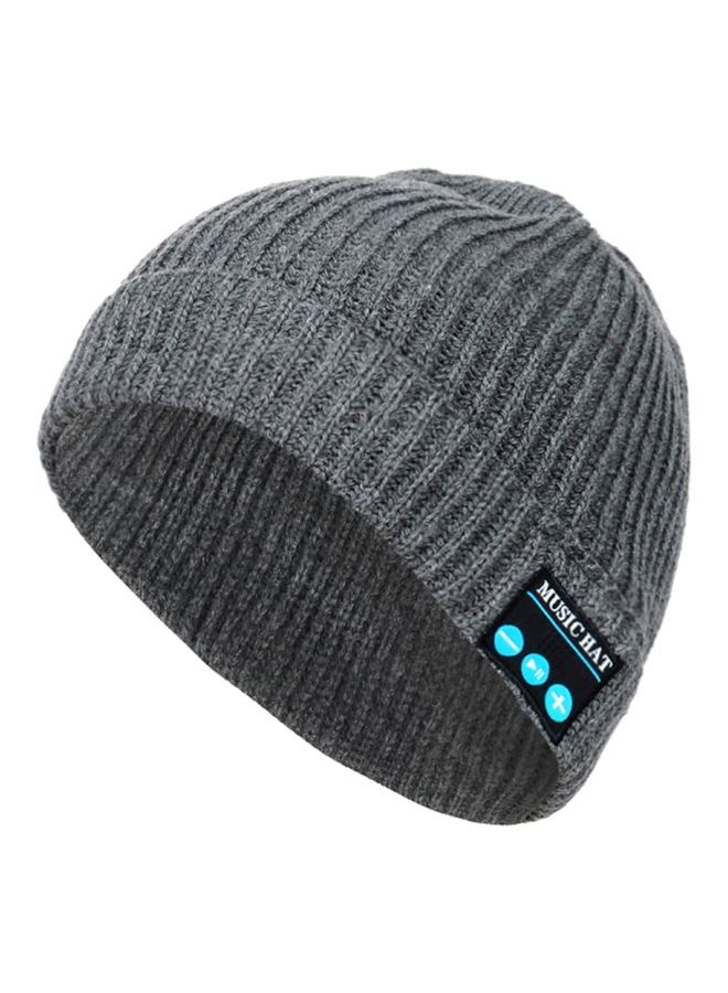 NIBEMINENT Bluetooth Knitted Hat With Mic One Size Grey  - Image 1